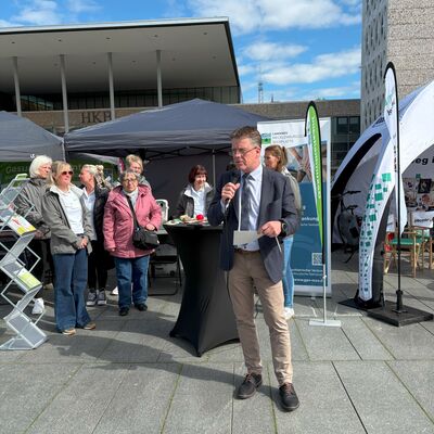 Bild vergr&ouml;&szlig;ern: Tag der Gesundheit 2026, Marktplatz NB, Stand Gesundheitsamt